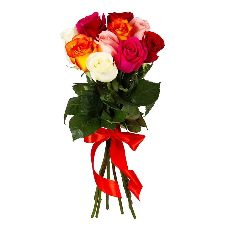 Композиция из 7 микс роз (50см)